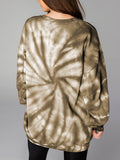 WEEKEND LOVER Graphic Tie-Dye Sweatshirt 