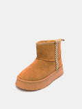 WILD DIVA Round Toe Platform Boots 