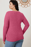 Basic Bae Full Size Ribbed V-Neck Long Sleeve T-Shirt 