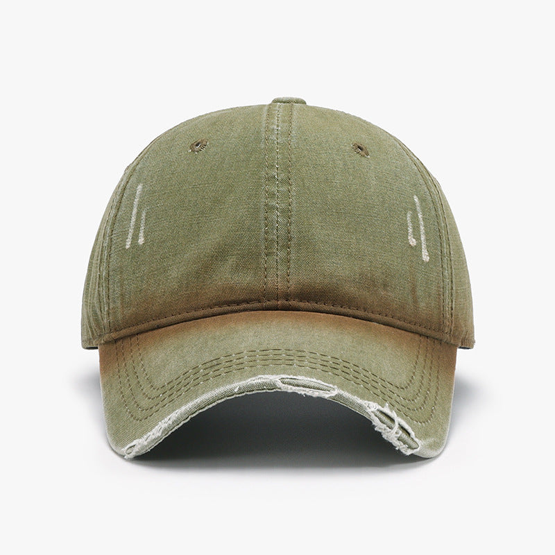 Distressed Washed Adjustable Baseball Cap 