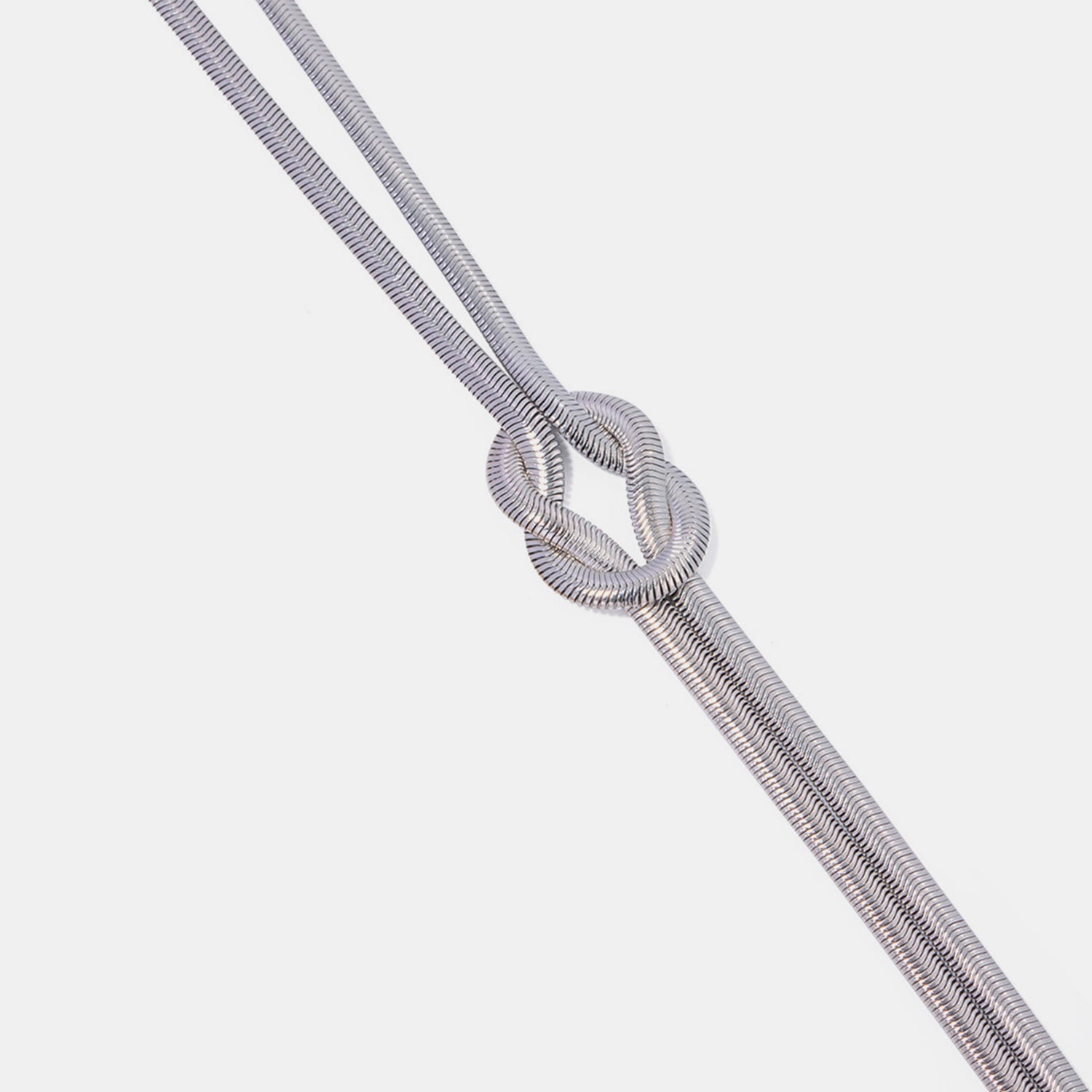 Double Layered Knot Herringbone Choker Necklace 