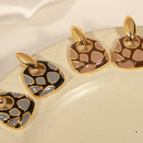 Copper Oil Drip Earrings 