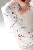 Round Neck Long Sleeve Top and Printed Pants Lounge Set Lingerie & Nightwear