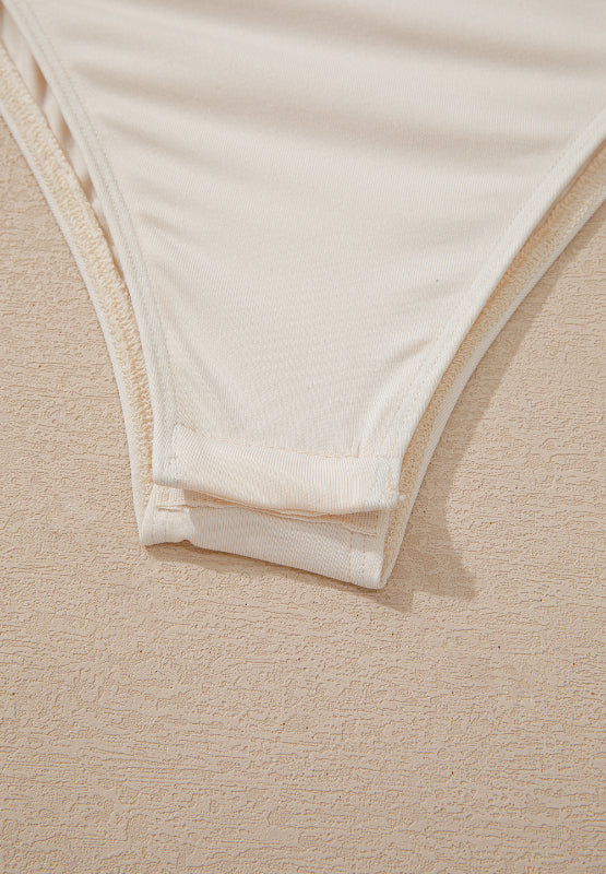 Sequin Surplice Long Sleeve Bodysuit 