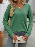 Mandy V-Neck Long Sleeve T-Shirt 