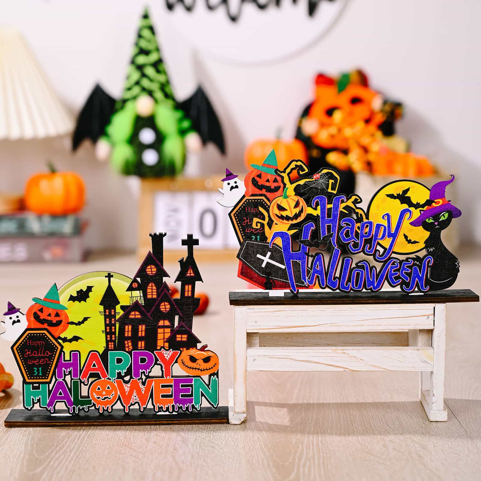 Assorted 2-Piece Halloween Element Ornaments 
