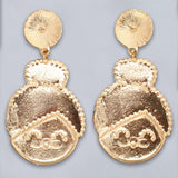 Rhinestone Alloy Mrs. Claus Earrings 