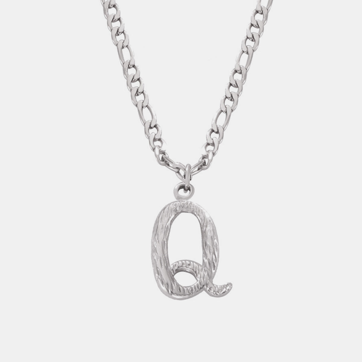 Titanium Steel Letter Pendant Necklace 