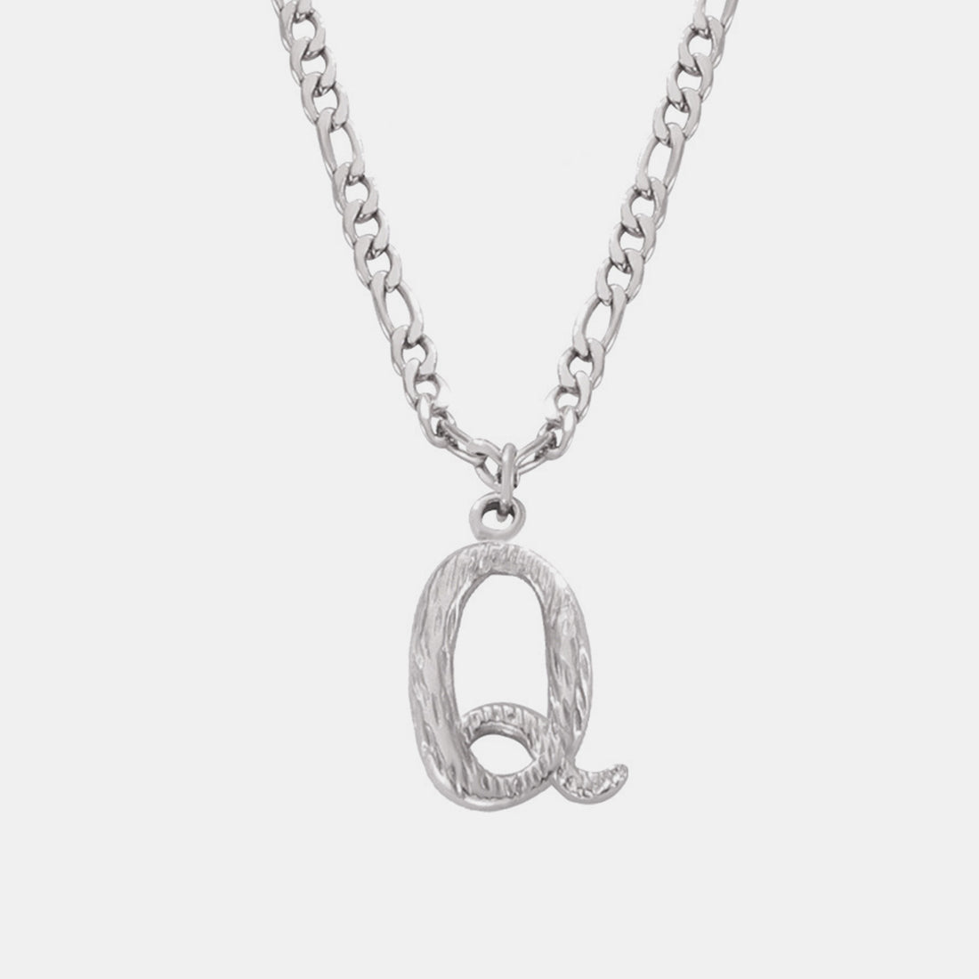 Titanium Steel Letter Pendant Necklace 
