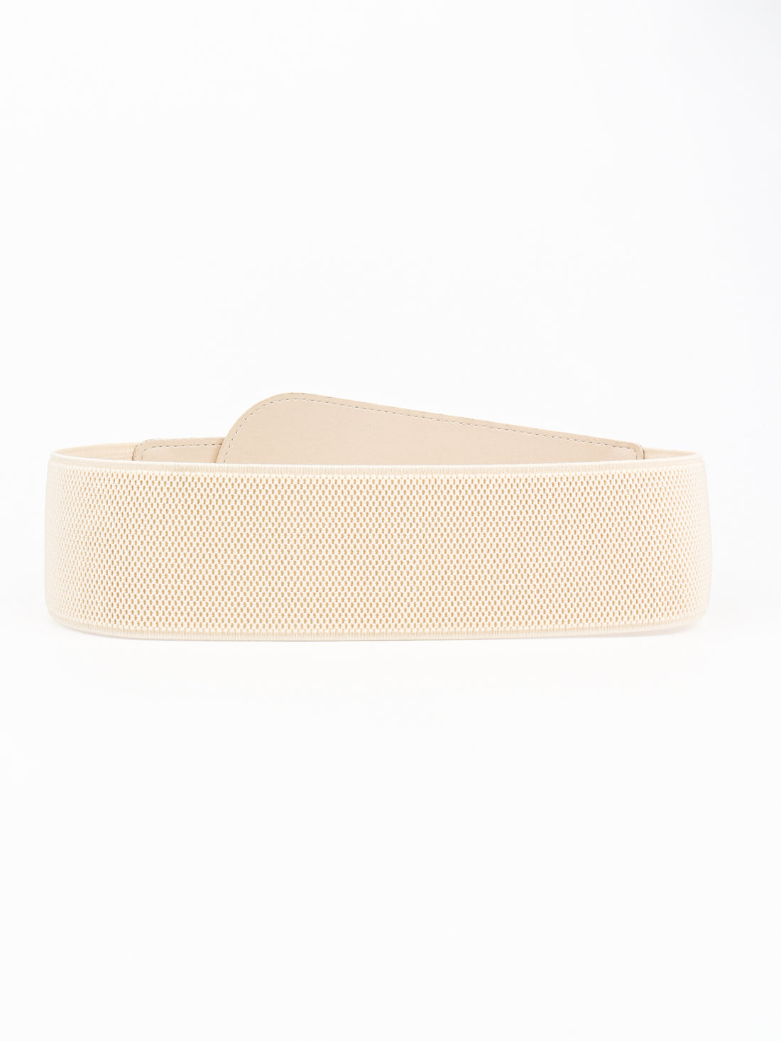 PU Elastic Wide Belt with Alloy Buckle 