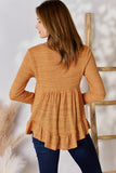 Hailey & Co Full Size V-Neck Flounce Sleeve Blouse 