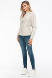 Snobbish Faux Leather Biker Jacket with Side Zip Pockets 
