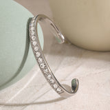 Stainless Steel Inlaid Zircon Bracelet 