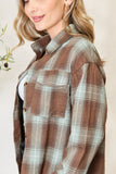 Mandy Plaid Dropped Shoulder Shirt 