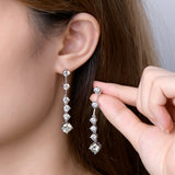 4 Carat Moissanite 925 Sterling Silver Earrings 