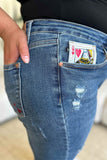 Judy Blue Full Size Queen Of Hearts Coin Pocket BF Jeans 