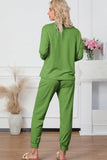 Round Neck Top and Drawstring Pants Lounge Set Lingerie & Nightwear