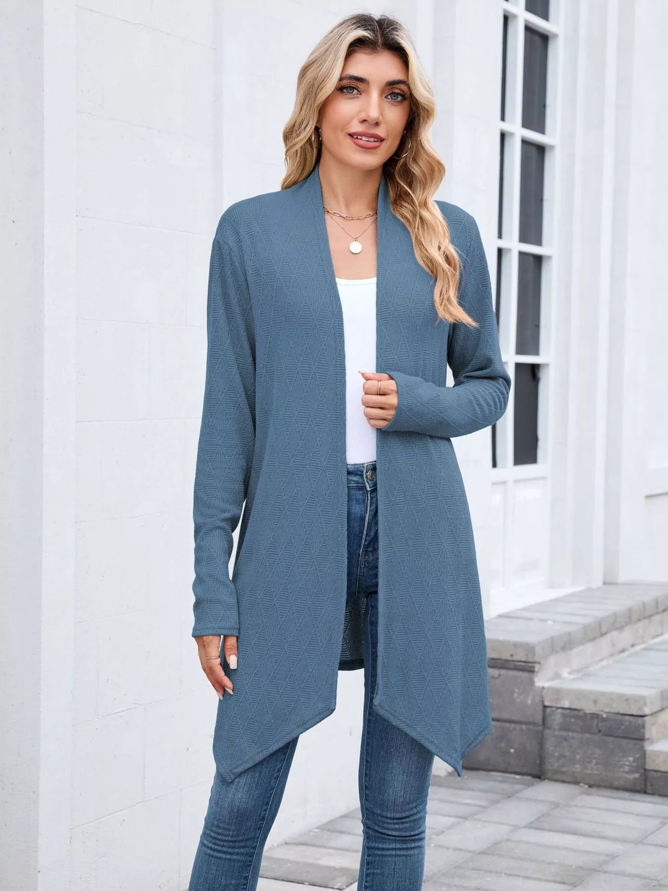 Open Front Long Cardigan 
