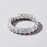 Inlaid Zircon 925 Sterling Silver Ring 