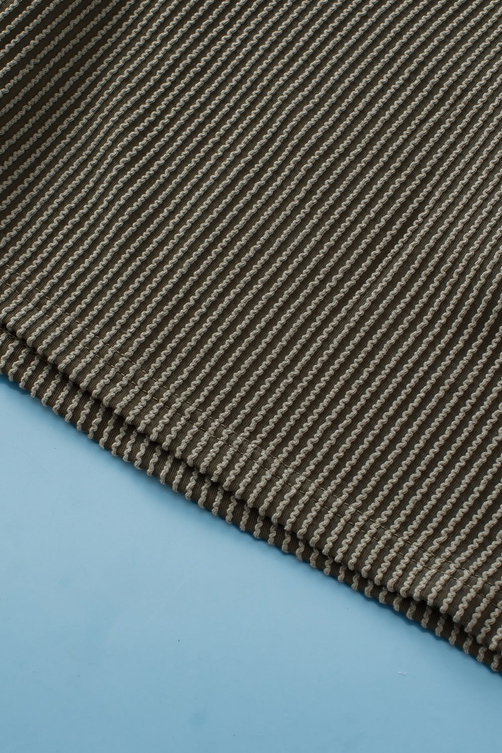 Plus Size Round Neck Top and Pocketed Shorts Set 