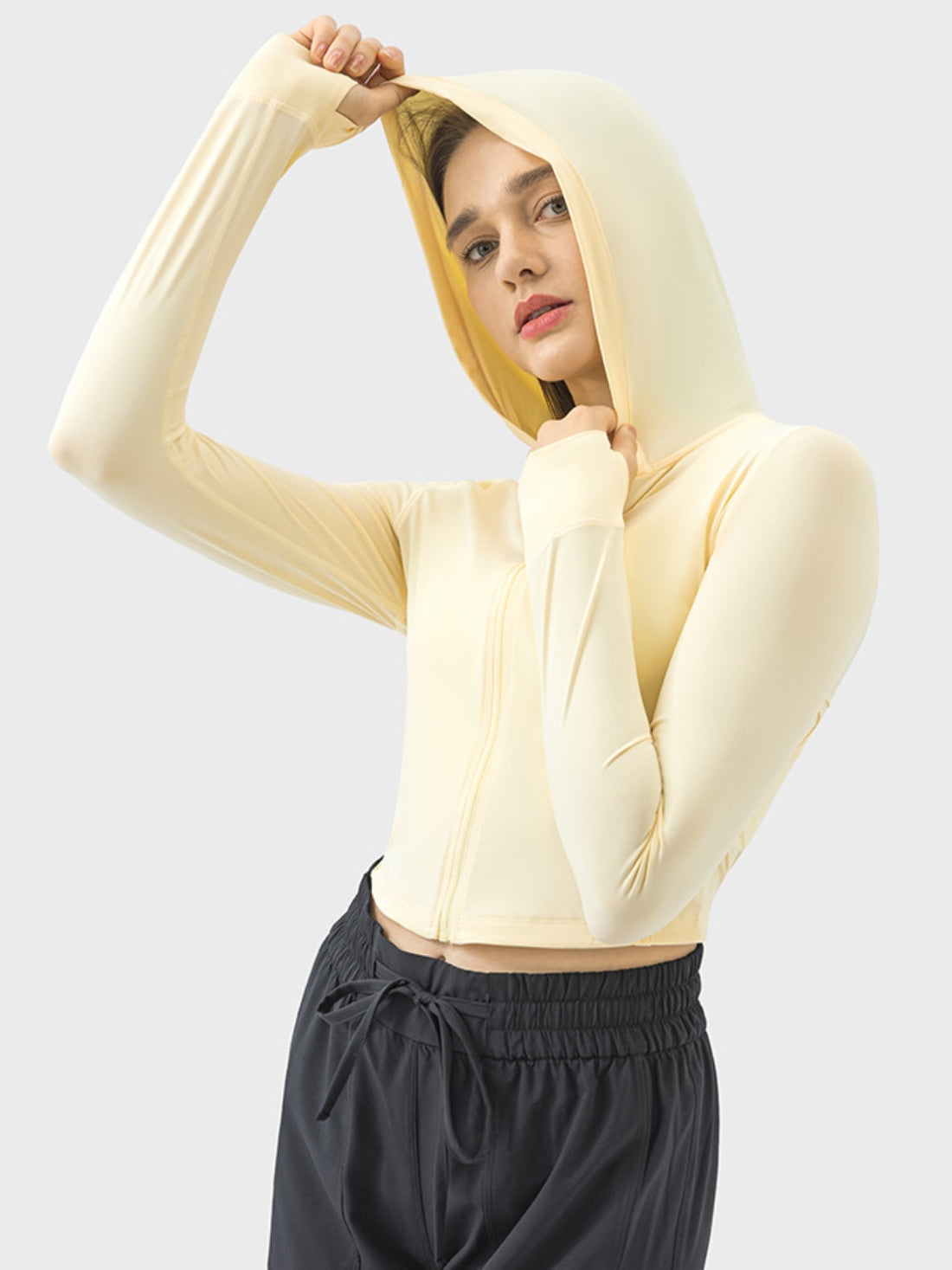 Millennia Zip Up Hooded Long Sleeve Active Outerwear 