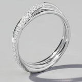 Inlaid Zircon 925 Sterling Silver Ring 