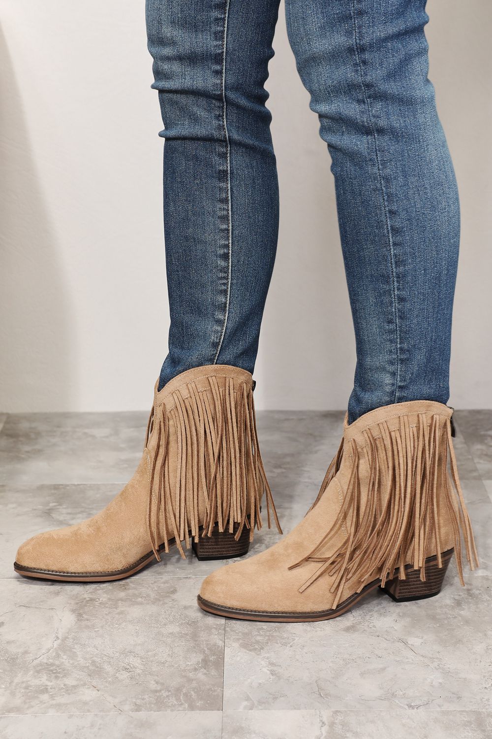 Legend Women's Fringe Cowboy Western Ankle Boots 