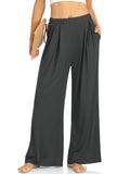 Elastic Waist Wide Leg Pants Pants