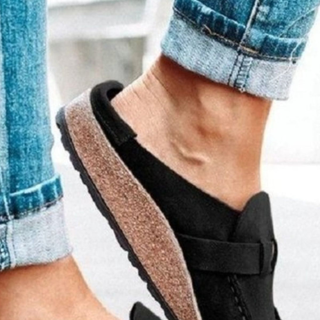 Round Toe Low Heel Buckle Loafers 