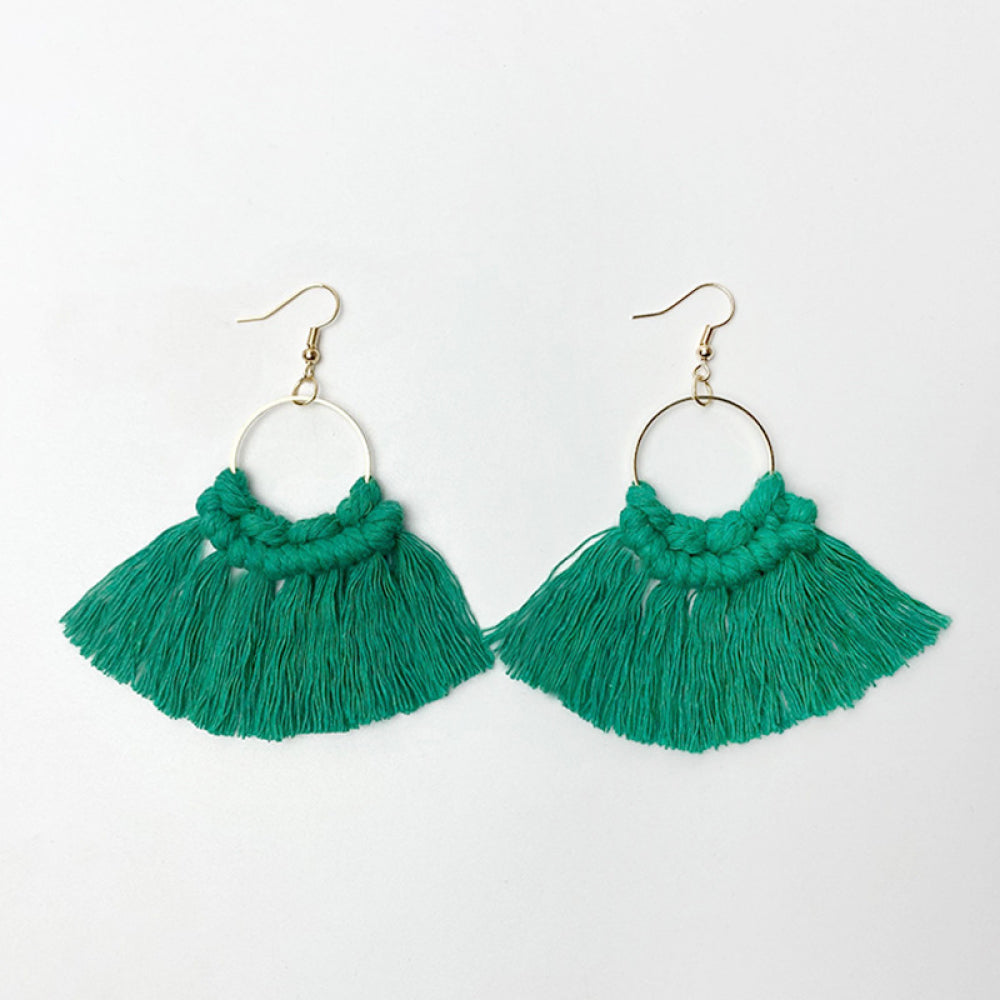 Fringe Detail Dangle Earrings 