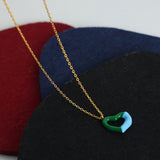 Heart Pendant Titanium Steel Necklace 