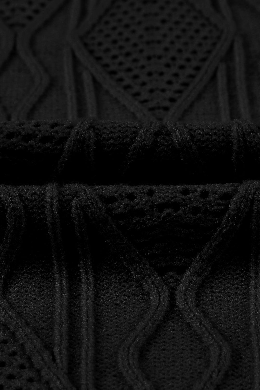 Plus Size Cable-Knit Button Up Sweater 