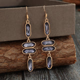 Alloy Colourful Stone Earrings 