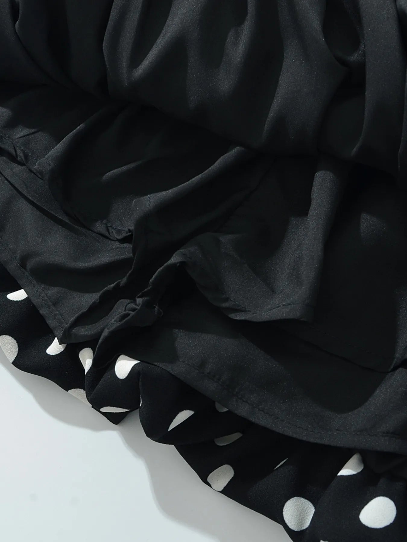 Polka Dot One-Shoulder Top and Mini Skirt Set Two Piece Dresses