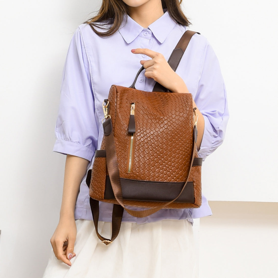 PU Leather Backpack Bag 