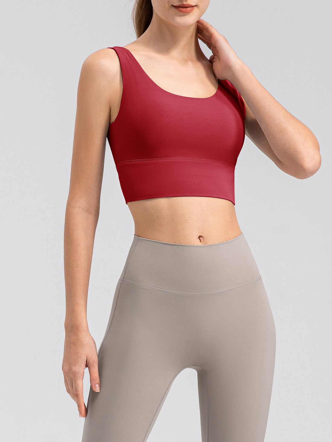 Scoop Neck Wide Strap Active Tank 
