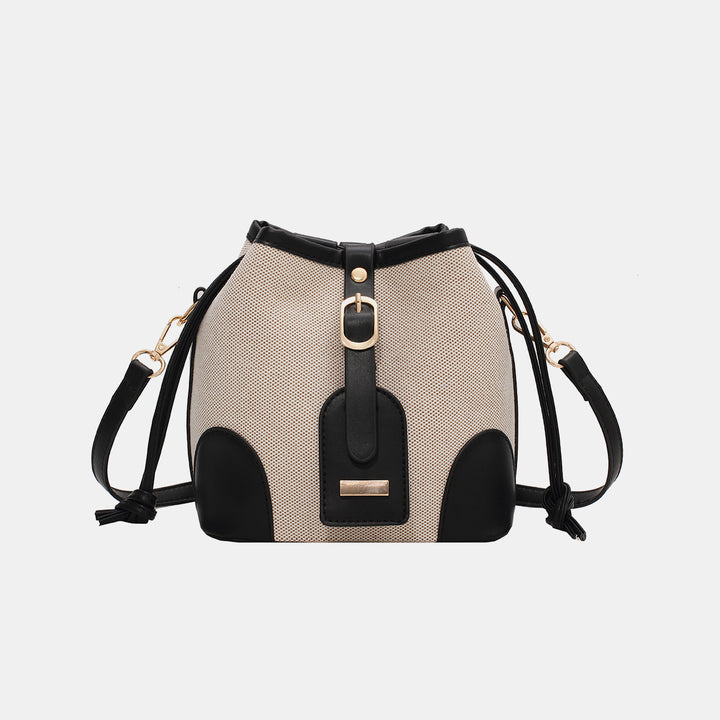 Straw Braided Adjustable Strap Crossbody Bag 