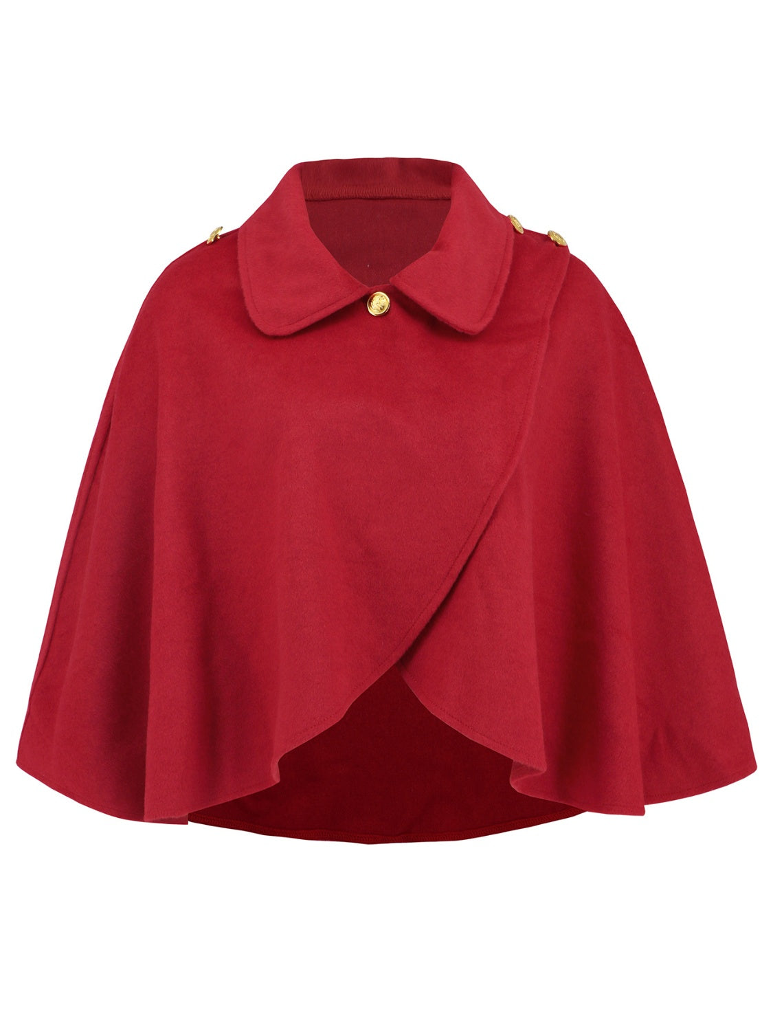 Collared Neck Cropped Cape 