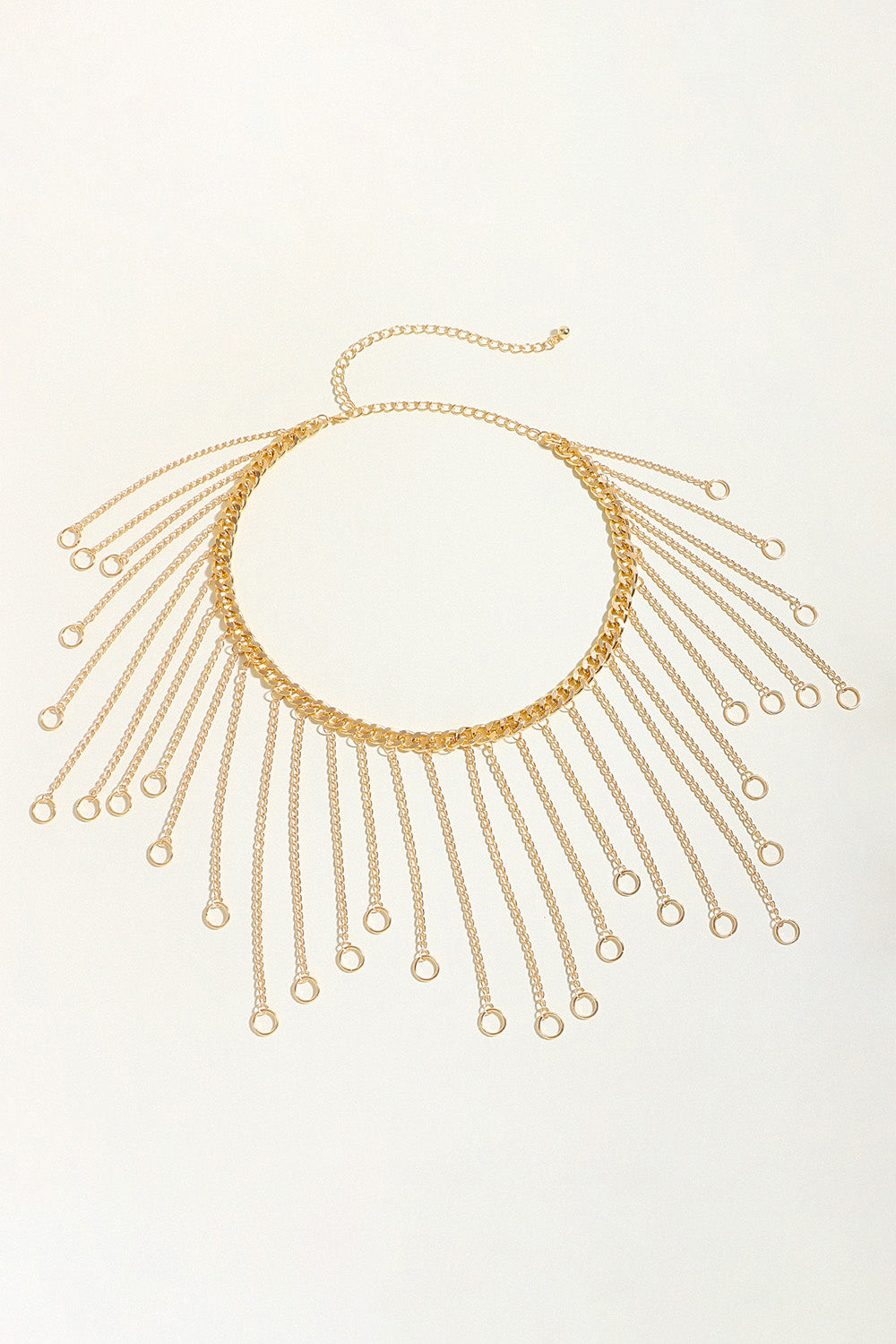 Fringe Chain Alloy Belt 
