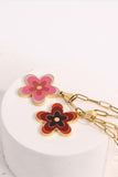 Flower Pendant Stainless Steel Necklace 