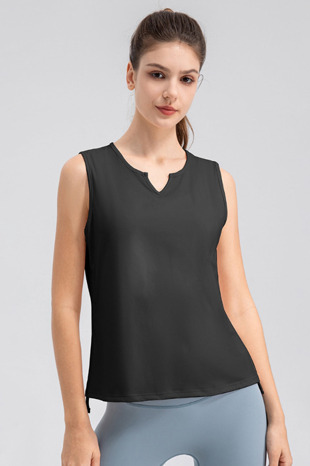 Notched Wide Strap Active Tank 