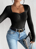 Honey Ribbed Long Sleeve T-Shirt 