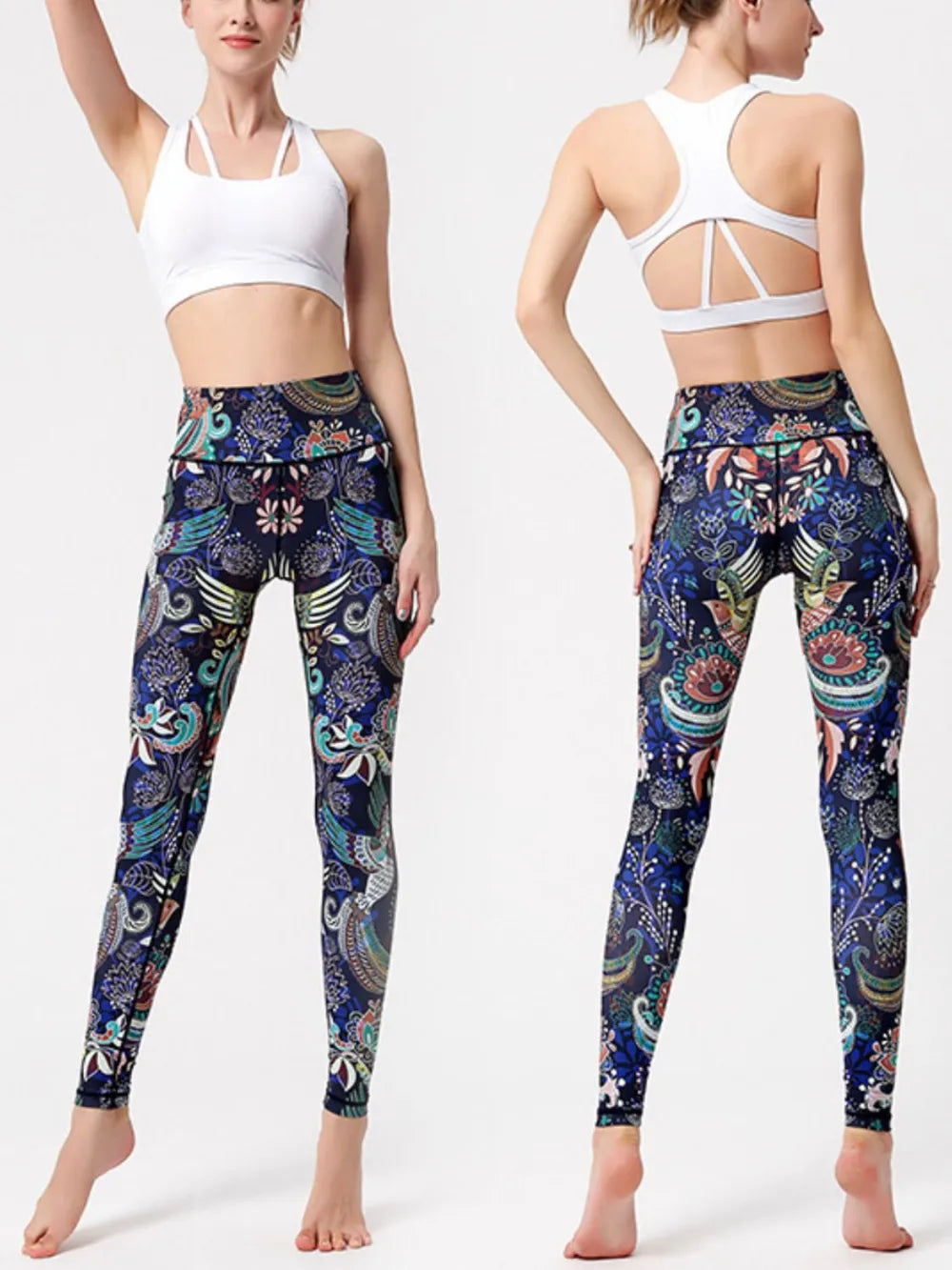 Printed High Waist Active Leggings 