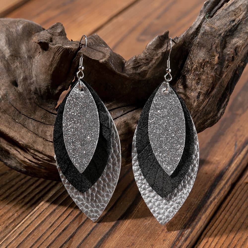 PU Leather Drop Earrings 