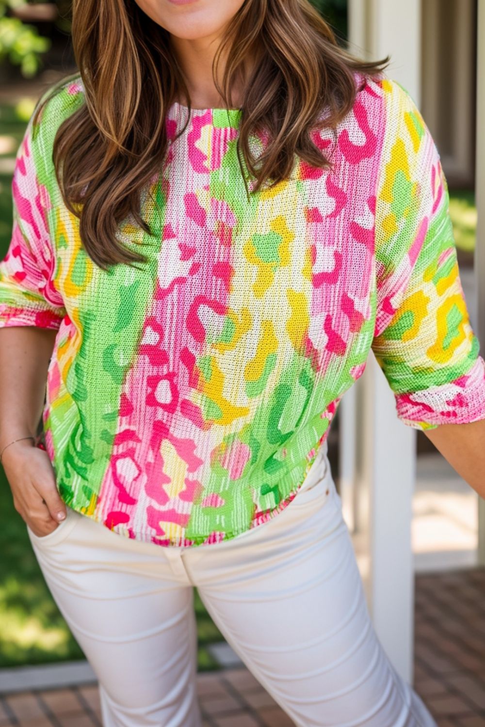 Plus Size Printed Round Neck T-Shirt 