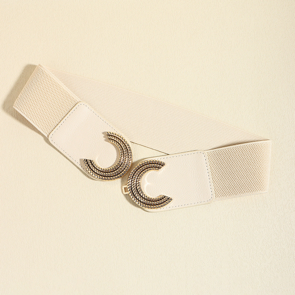 Double C Buckle Elastic Belt 