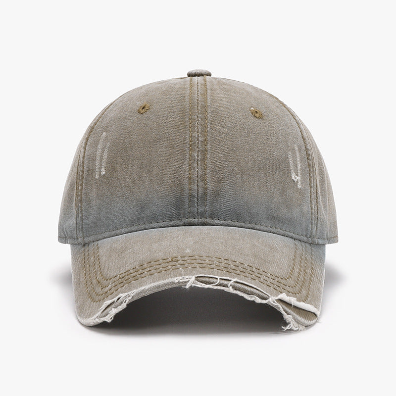 Distressed Washed Adjustable Baseball Cap 