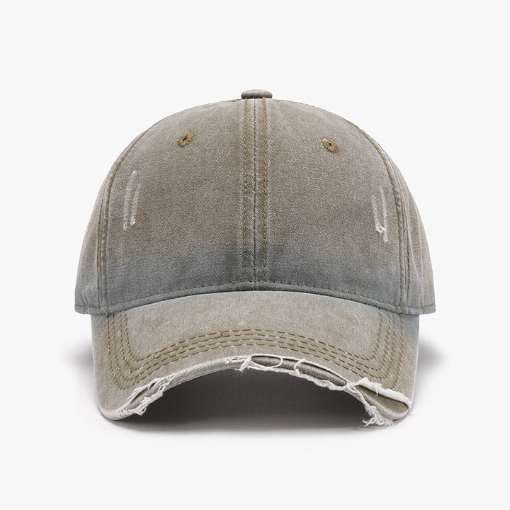 Distressed Washed Adjustable Baseball Cap 
