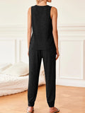 Ribbed Knit V-Neck Tank and Pants Lounge Set Lingerie & Nightwear