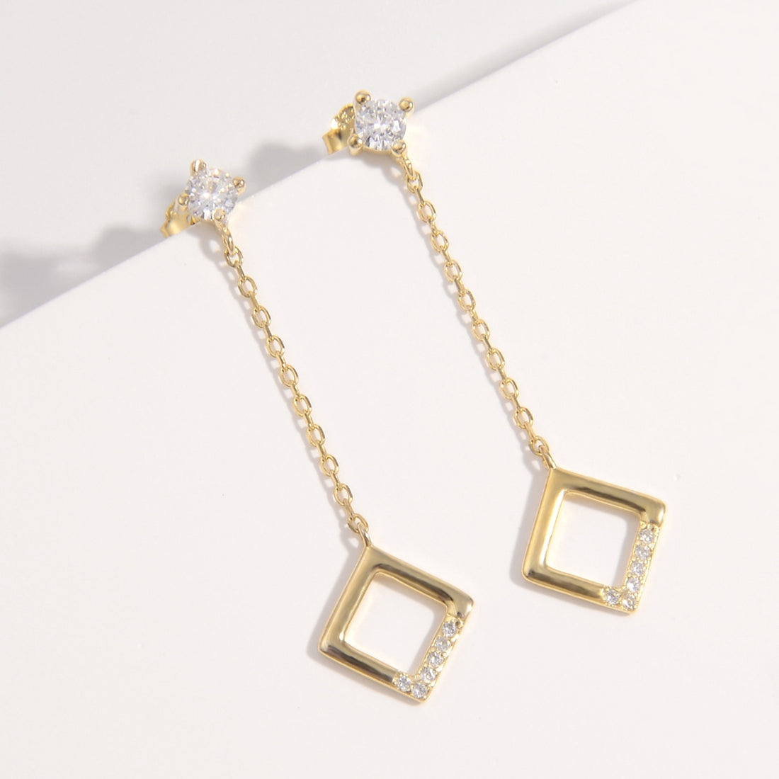 925 Sterling Silver Inlaid Zircon Earrings 